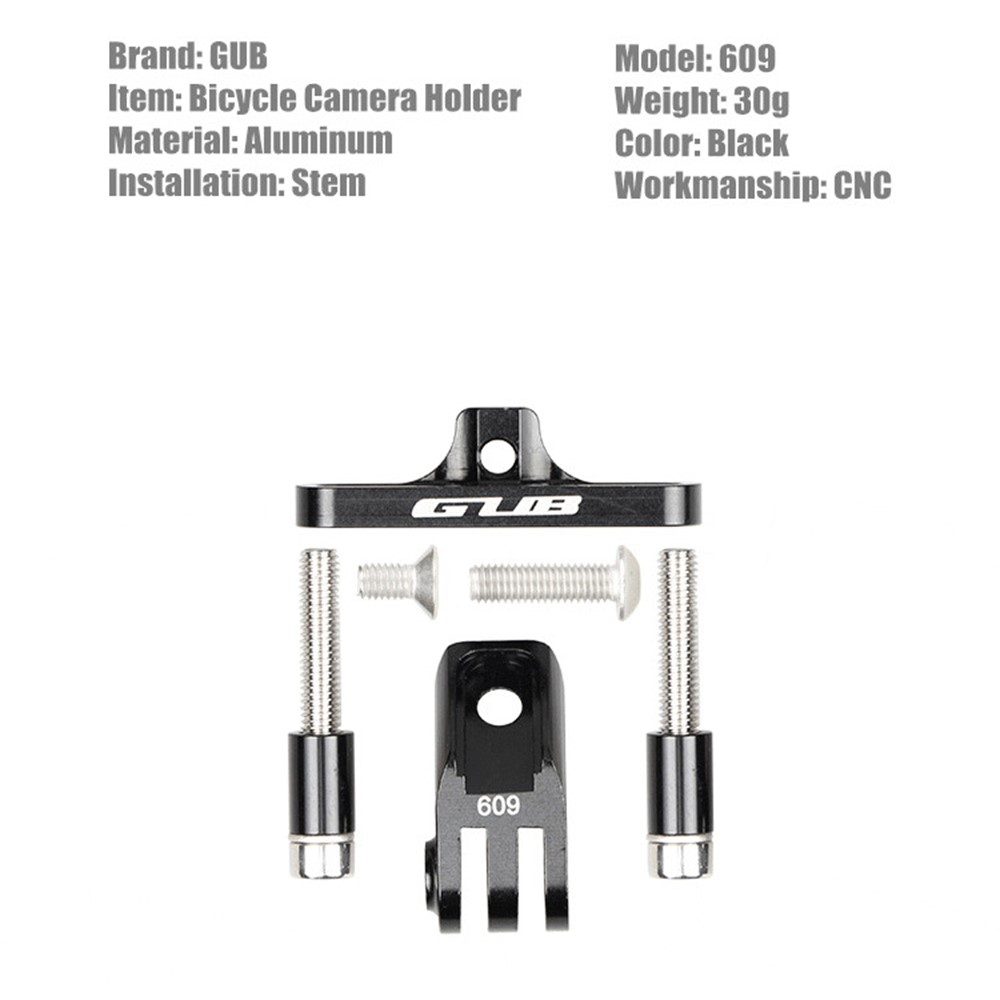 GUB 609 For GoPro Camera Holder Bracket Aluminum Alloy Bike Handlebar Stem Mount Adapter-3