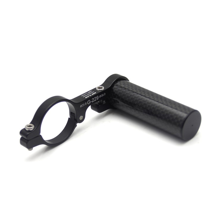 GUB 229 Aluminium Alloy Bike Handlebar Extender Flashlight Mount Bracket + 3K Carbon Fiber Tube - Black-4