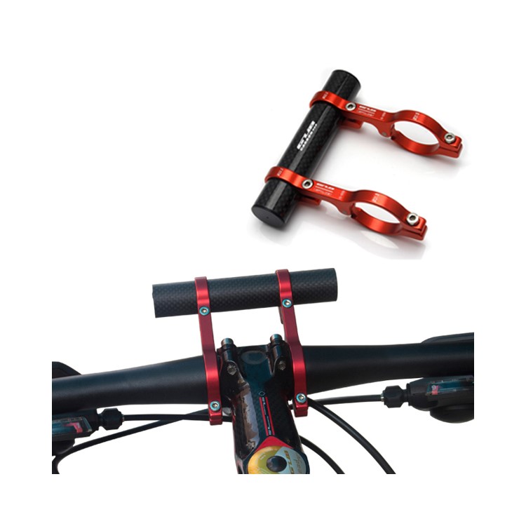GUB 559 Bike Carbon Fiber Handlebar Extender Bicycle Extension Lamp Bracket - Red-1