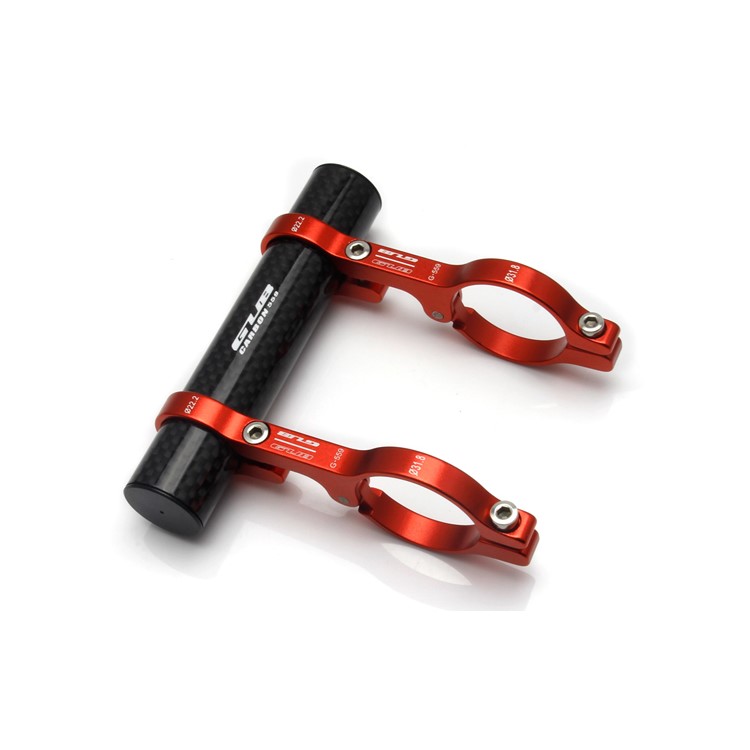 GUB 559 Bike Carbon Fiber Handlebar Extender Bicycle Extension Lamp Bracket - Red-3