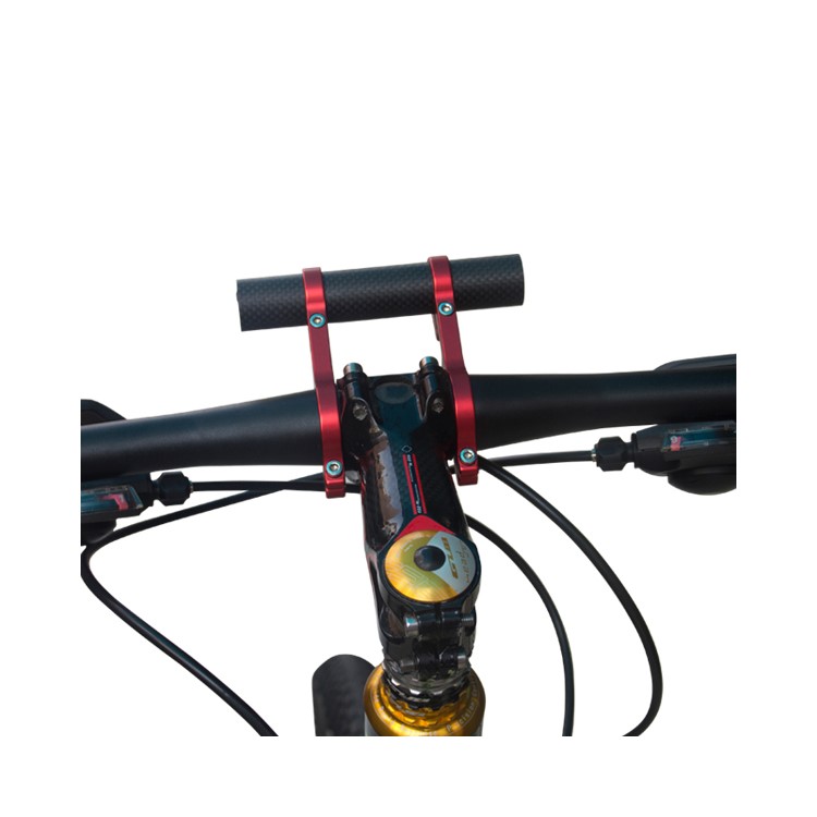 GUB 559 Bike Carbon Fiber Handlebar Extender Bicycle Extension Lamp Bracket - Red-4
