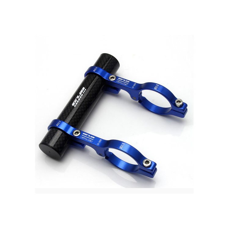 GUB 559 Bike Carbon Fiber Texture Handlebar Extender Bicycle Extension Lamp Bracket - Blue-1