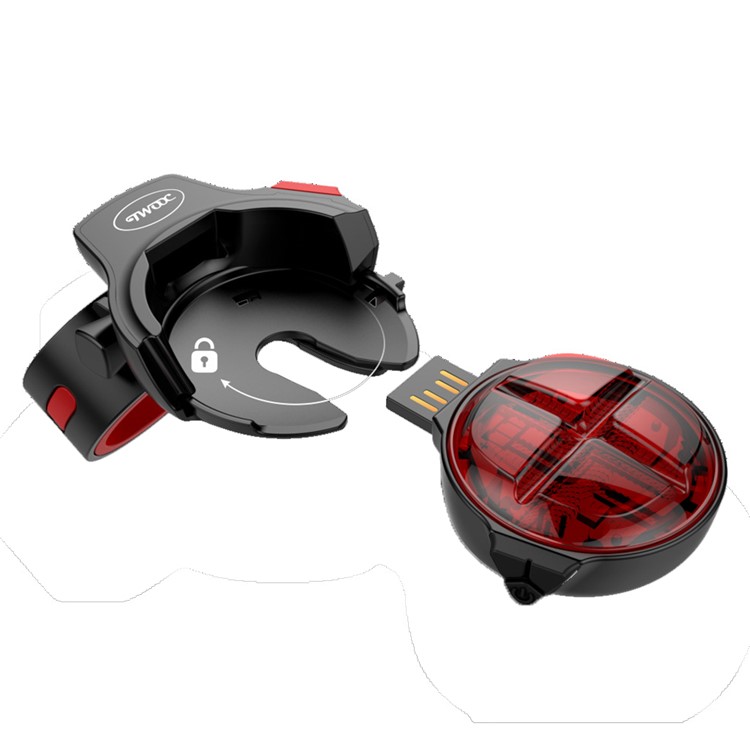 T-003 Bicicleta Sensor De Freno Inteligente Luz De Cola USB Recargable Bicicleta De Seguridad A Prueba De Agua Luz Trasera-2