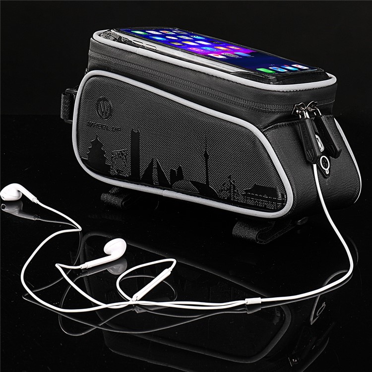 WHEEL UP 6-inch Cycling Front Tube Bag Waterproof Touch Screen Phone Bag-7