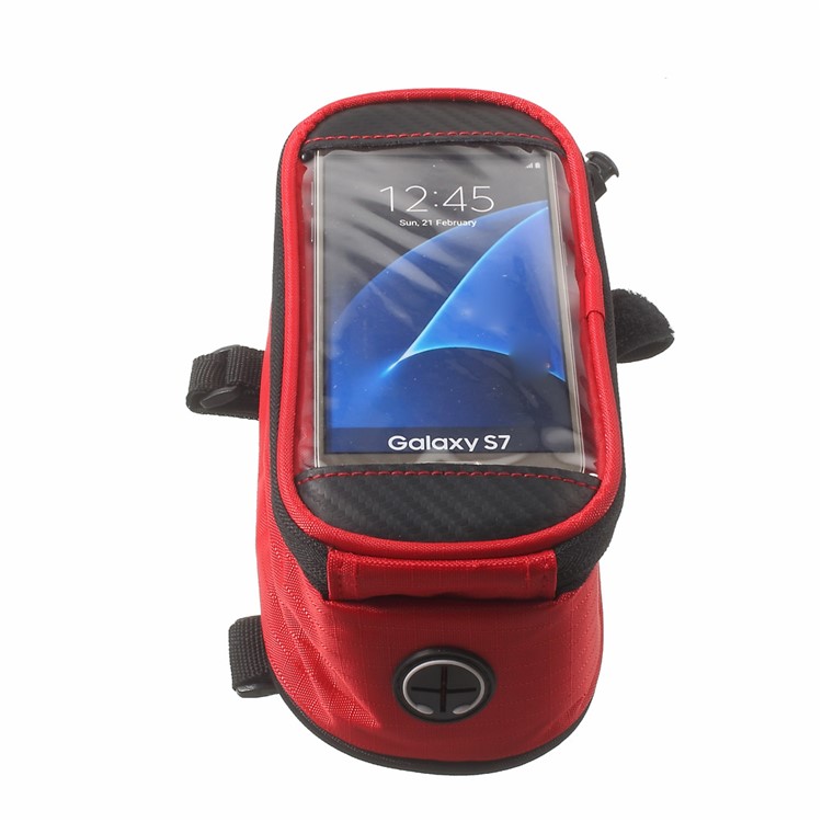ROSWHEEL 4.8inch Bicycle Top Tube Bag Pouch for iPhone 6 6s (12496M) - Red-4