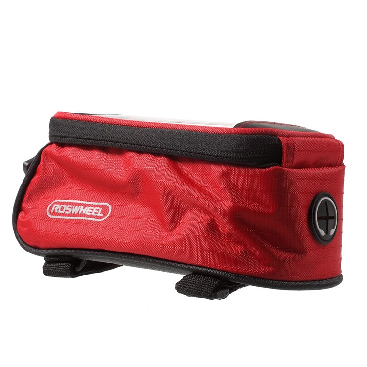 ROSWHEEL 4.8inch Bicycle Top Tube Bag Pouch for iPhone 6 6s (12496M) - Red-5