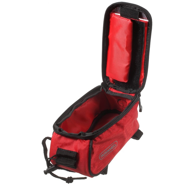 ROSWHEEL 4.8inch Bicycle Top Tube Bag Pouch for iPhone 6 6s (12496M) - Red-7