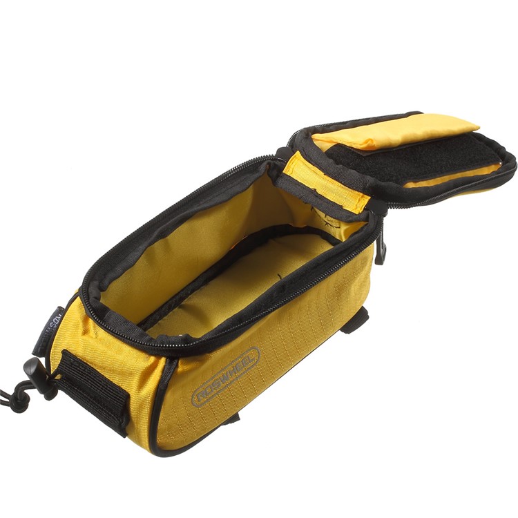 ROSWHEEL 4.8inch Bicycle Front Tube Bag for iPhone 6/6s/7/8/SE (2020)/SE (2022) (12496M) - Yellow-8