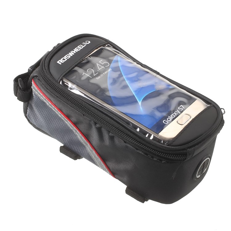 ROSWHEEL 4.8inch BikeTop Tube Bag for iPhone 6 6s (12496M) - Red / Black-3