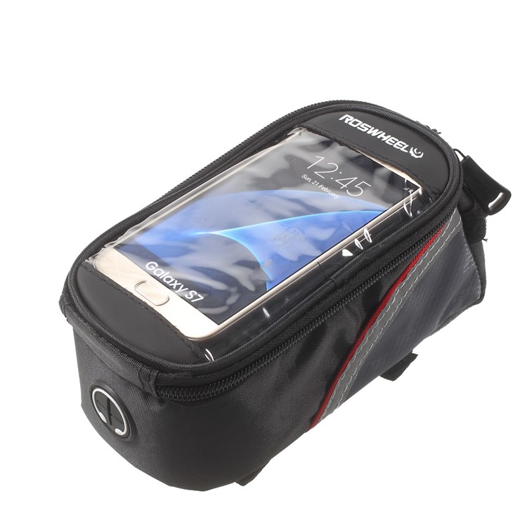 ROSWHEEL 4.8inch BikeTop Tube Bag for iPhone 6 6s (12496M) - Red / Black-4