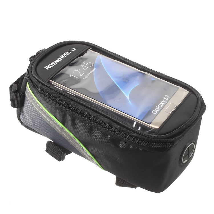 ROSWHEEL 4.8inch Bike Top Tube Bag for iPhone 6 6s (12496M) - Green / Black-2