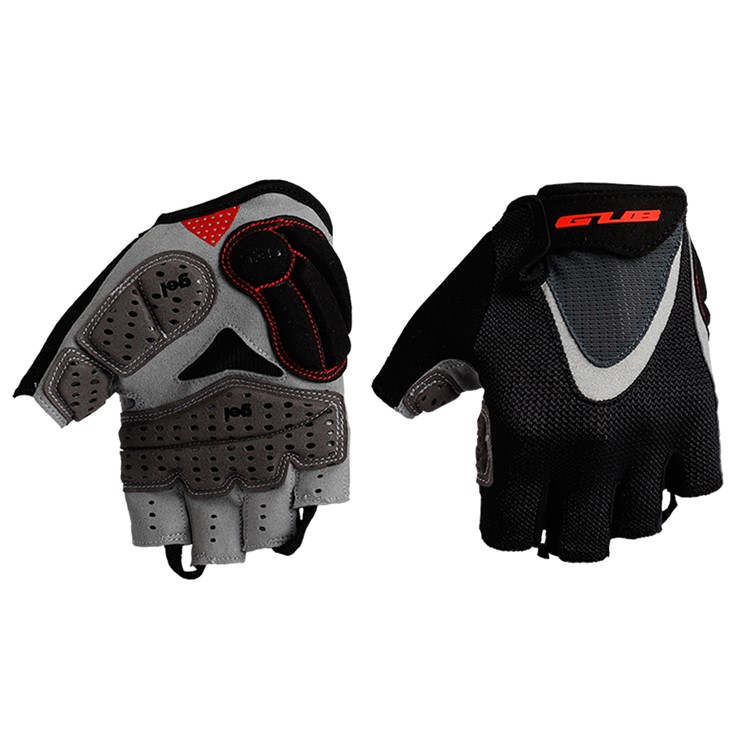 GUB FS1093 Half Finger Cycling Gloves Thickening Silicone Riding Gloves - Size: M / Black