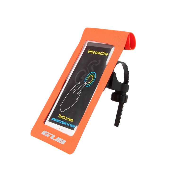 GUB 919 6-inch Cycling Bicycle Front Tube Handlebar Touch Screen Phone Bag - Orange