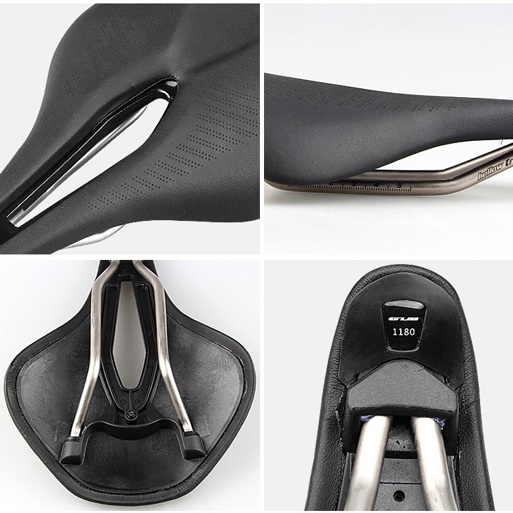 GUB 1180 Microfiber Leather Bike Saddle Hollow Ventilation Seat Cushion-7