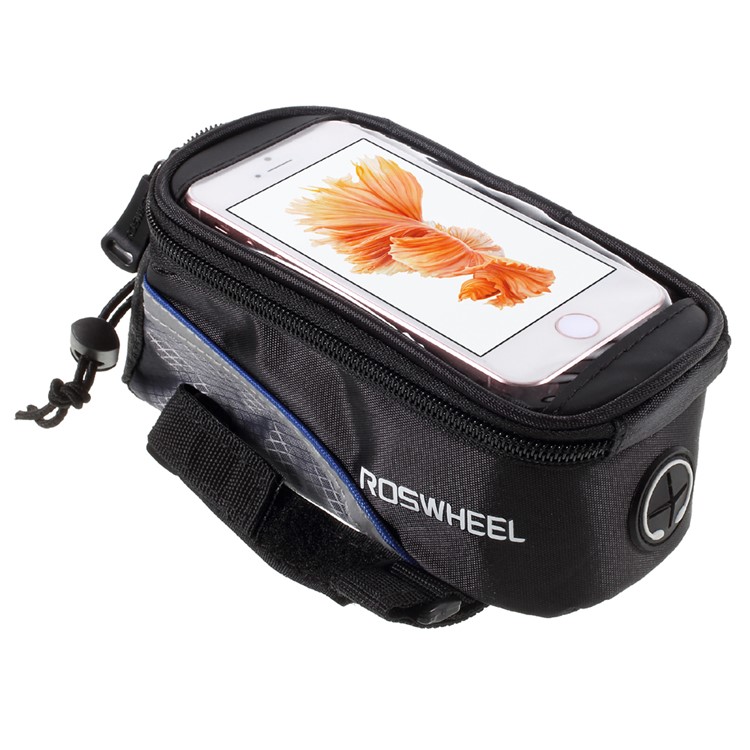 ROSWHEEL 4.2inch Bike Top Tube Bag Pouch for iPhone 5 5s SE (12496S) - Blue-1