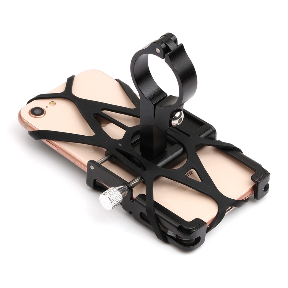 Gub P10 Alumínio de Alumínio Bicicleta Suporte do Suporte do Suporte Para Celular GPS Stand Silicone Motorcycle Mount - Preto-6