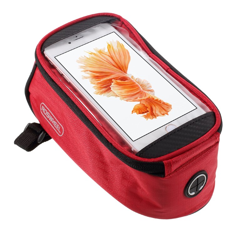 ROSWHEEL 5.5inch Bike Top Tube Bag Pouch for iPhone 6s Plus / Galaxy S7 (12496L) - Red-1