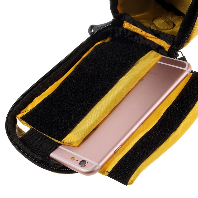 ROSWHEEL 5.5inch BicycleTop Tube Bag for iPhone 7 Plus/ 6s Plus / Galaxy S7 (12496L) - Yellow-5