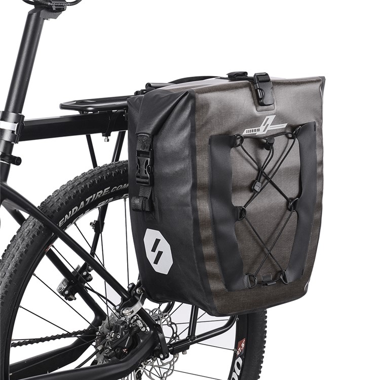 SZ-AS-002 Waterproof Bicycle Shelf Bag Bicycle Rear Storage Bag Bicycle Riding Equipment - Khaki-6