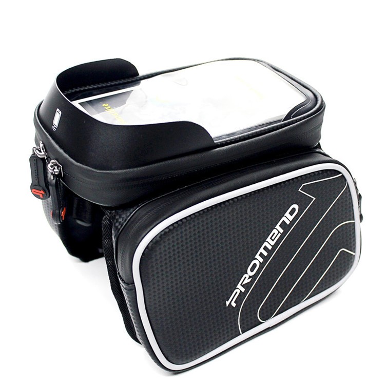 PROMEND SGB-14E38 Bikes Saddle Bag+Waterproof Clear Window Pouch for 6.2-inch Cell Phone Riding Equipment PF-10