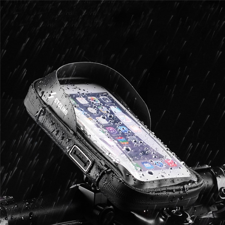 SZ-B17-3 Universal 5.8-inch Bicicleta À Prova D 'água Da Motocicleta Titular Saco De Bicicleta GPS Handlebar Mount Case-2