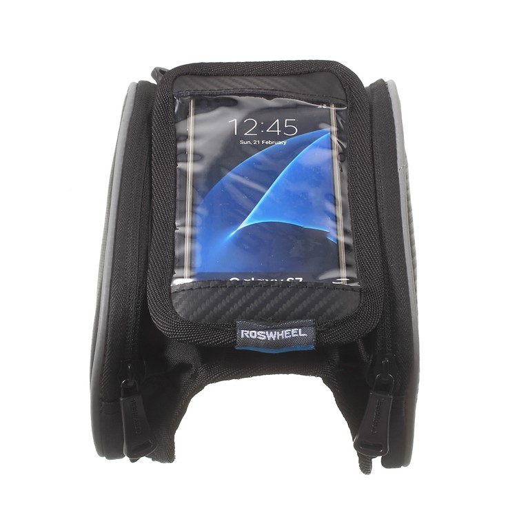 ROSWHEEL Bolso Plegable Del Tubo Delantero De La Bici De La Fibra De Carbono 5inch Para El Iphone 6s / Galaxia A5 E5 J5 (12813M)-2