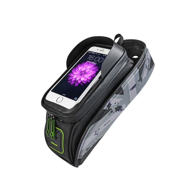 RockBros Bike Frame Bag for 6.0/" Touch Screen Waterproof Mobile Phone Bag Gray