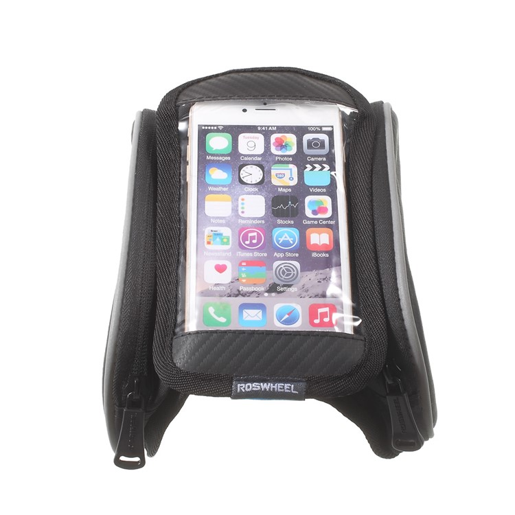 ROSWHEEL Plegable Bolsa De Tubo Frontal De Bicicleta De Fibra De Carbono 5.5inch Para Iphone 6s Plus / Galaxy S7 (12813L)-2
