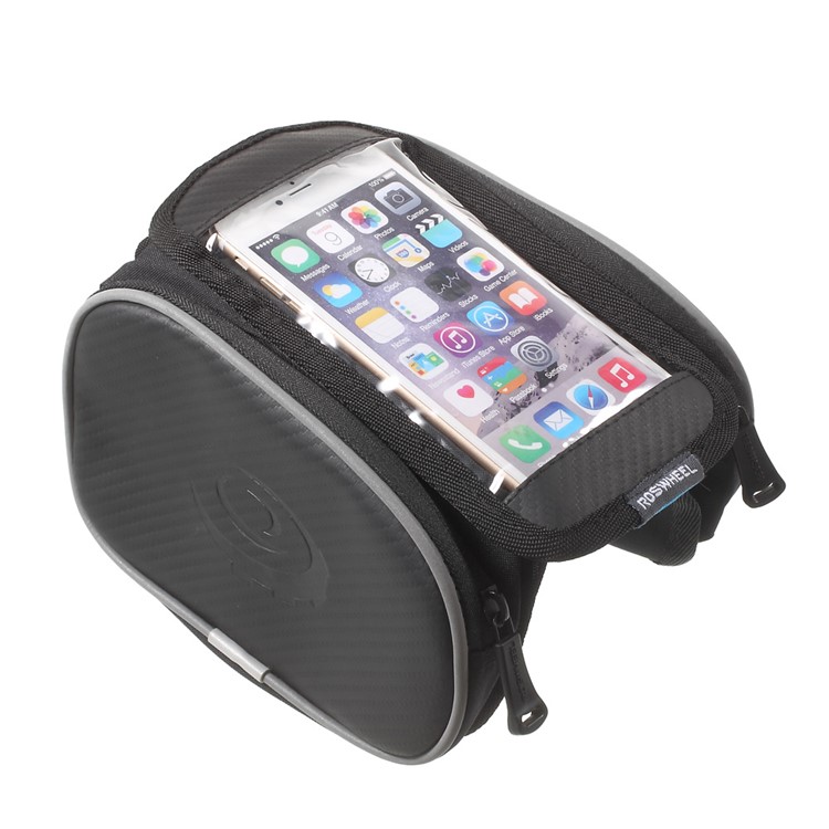 ROSWHEEL Plegable Bolsa De Tubo Frontal De Bicicleta De Fibra De Carbono 5.5inch Para Iphone 6s Plus / Galaxy S7 (12813L)-3