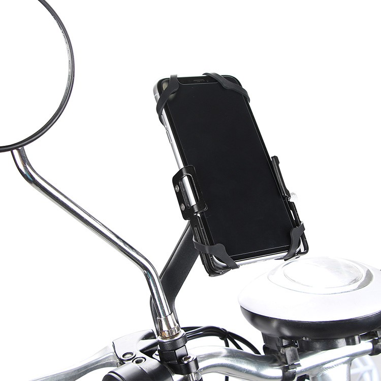 GUB P20 Supporto Per Telefono In Alluminio Supporto Per Telefono Per Veicoli Elettrici Supporto Per Manubrio Da Moto Per Telefono Da 55-100 Mm - Nero-3