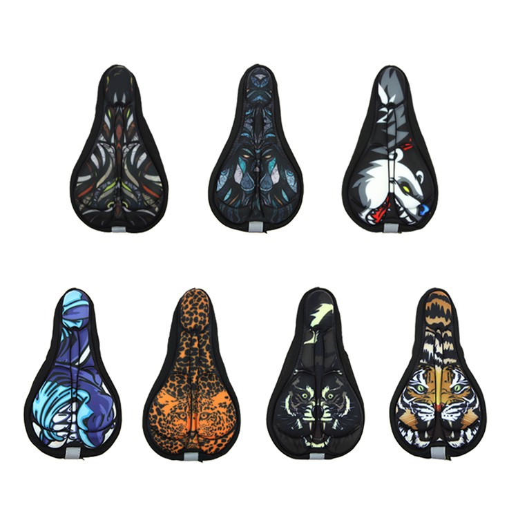 BASE CAMP Beast Pattern Memory Cotton Bicycle Seat Cushion-3