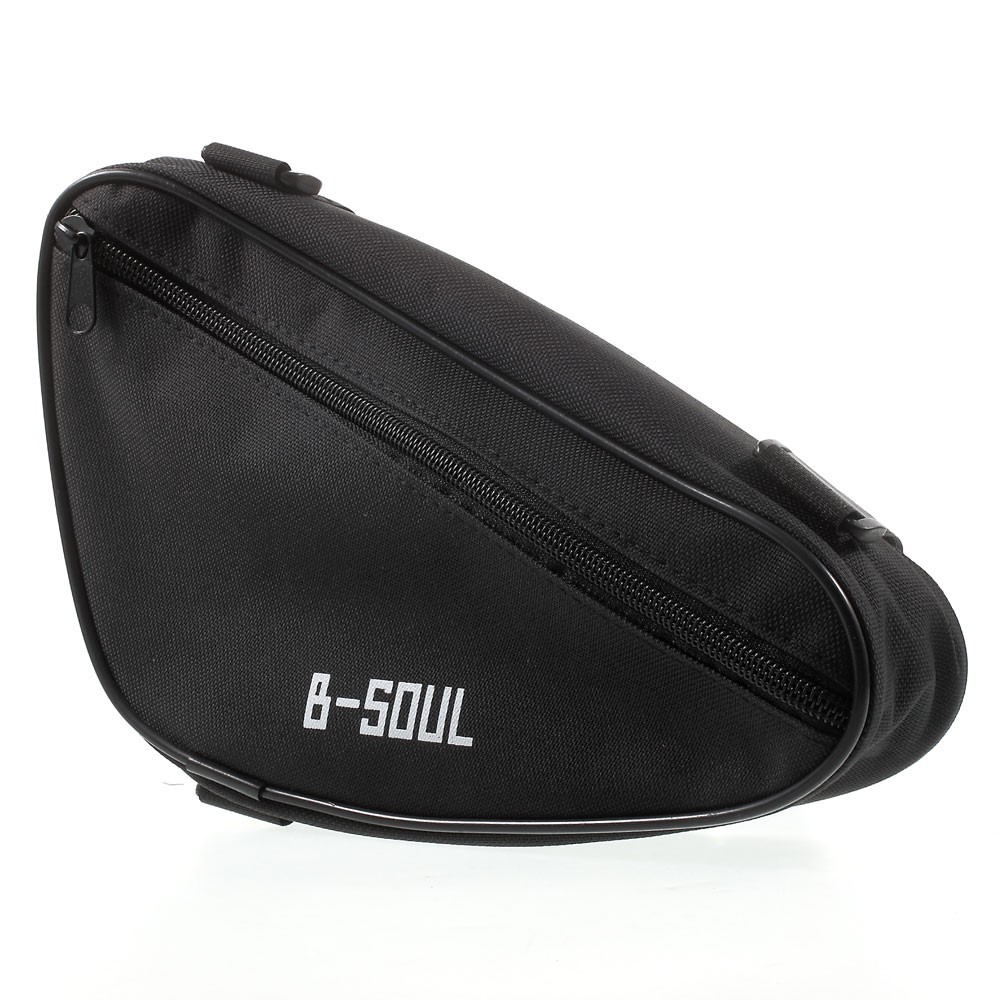 B-SOUL Bicycle Front Frame Triangle Cycling Tube Pouch Bag - Black-1