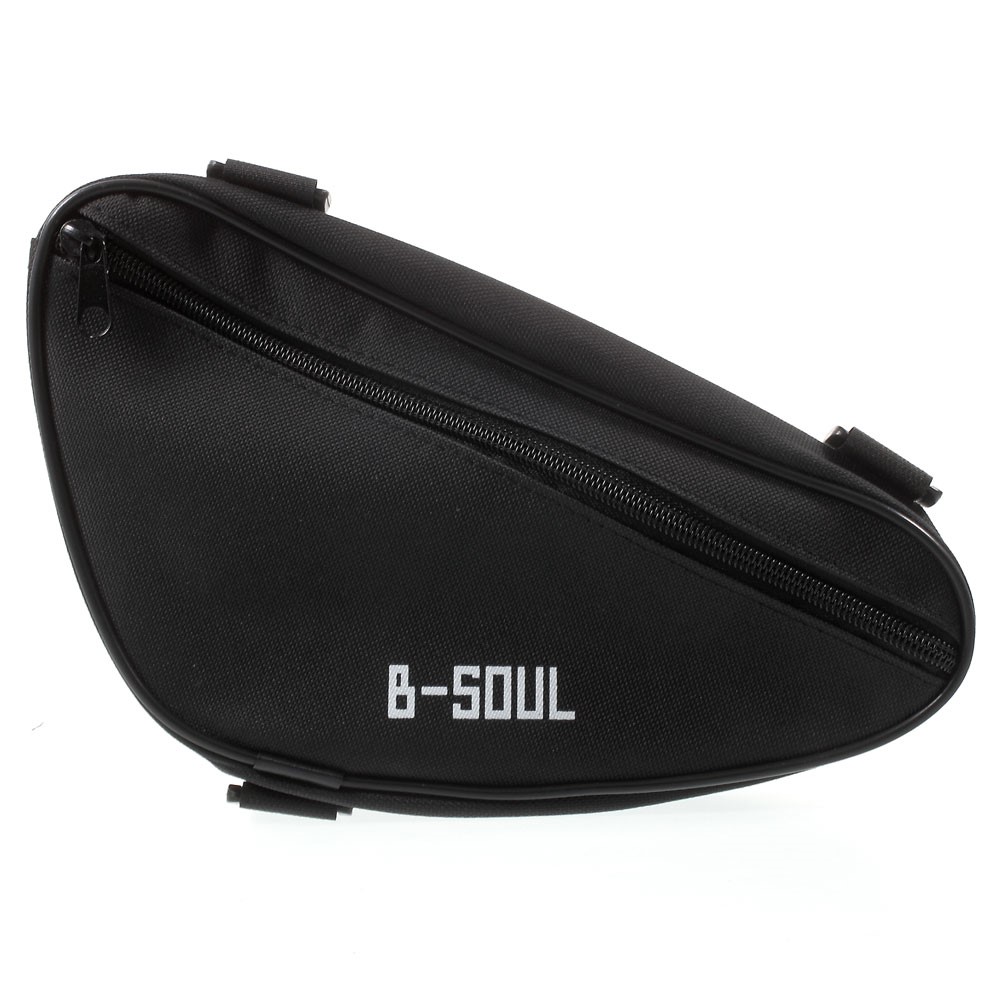 B-SOUL Bicycle Front Frame Triangle Cycling Tube Pouch Bag - Black-6