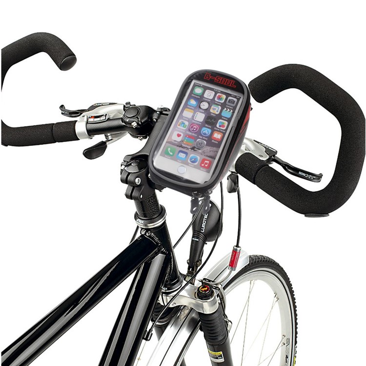 B-SOUL Cycling Touch Screen Bicycle Front Tube Bag for iPhone 6s Plus/6 Plus Etc - Red-4