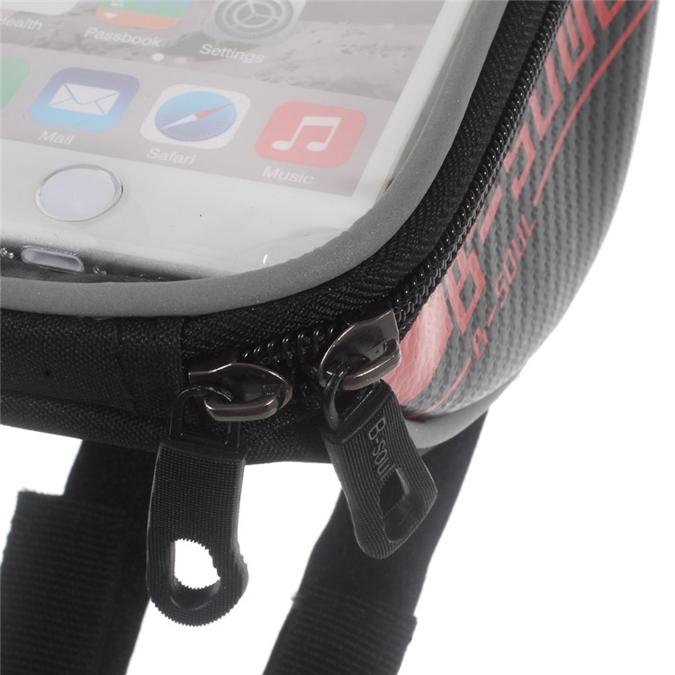 B-SOUL Cycling Touch Screen Bicycle Front Tube Bag for iPhone 6s Plus/6 Plus Etc - Red-6