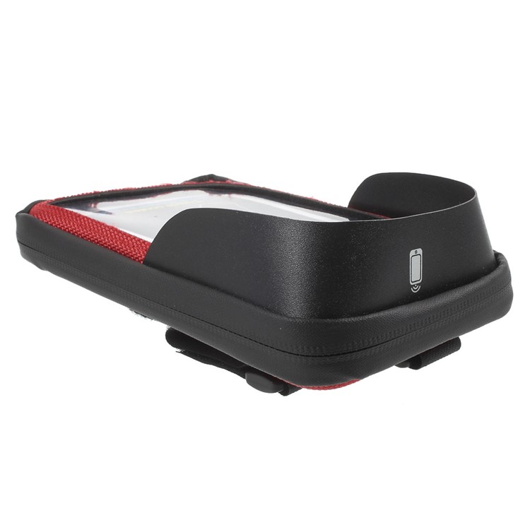 Bicycle Front Tube Bag with Shade for iPhone 6s Plus/Samsung S7 Edge Etc - Red-3