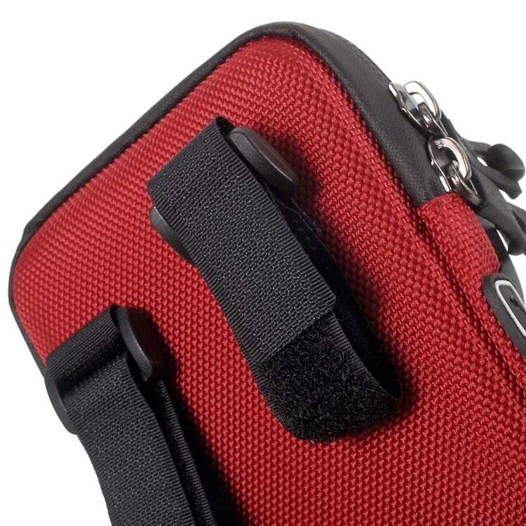 Bicycle Front Tube Bag with Shade for iPhone 6s Plus/Samsung S7 Edge Etc - Red-8