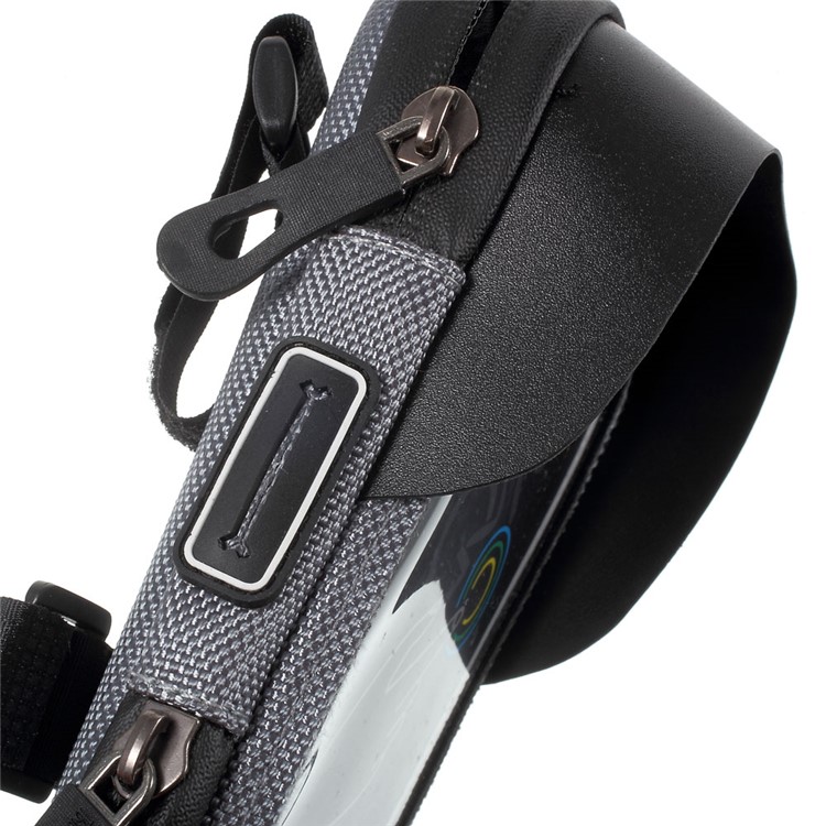 Bike Frame Front Tube Bag with Shade for iPhone 7 Plus/ 6s Plus/Samsung S7 Edge Etc - Grey-7