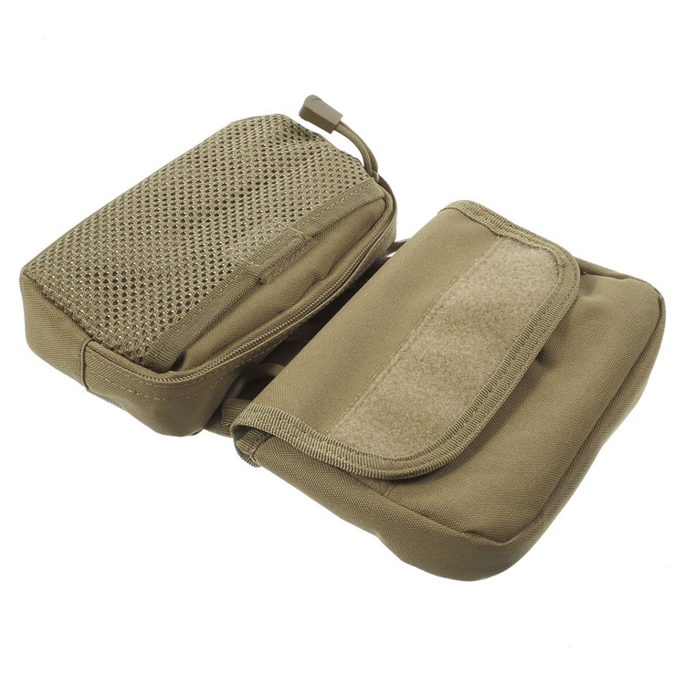 Military MOLLE Bike Frame Front Tube Bag Double-faced Messenger Bag - Tan-5