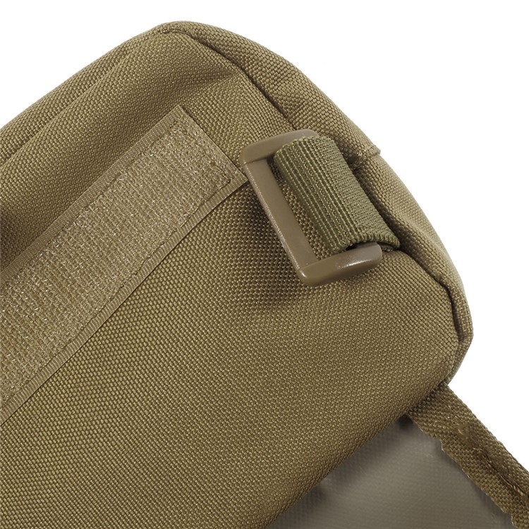 Military MOLLE Bike Frame Front Tube Bag Double-faced Messenger Bag - Tan-7