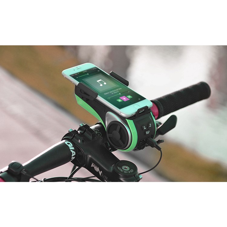 multi-Altoparlante di Bluetooth della bici di funzione con la banca di potenza + Luce della bici + Supporto telefonico-10