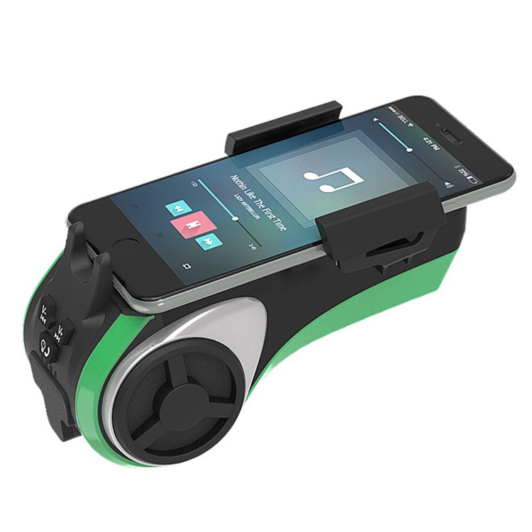 multi-Altoparlante di Bluetooth della bici di funzione con la banca di potenza + Luce della bici + Supporto telefonico-3