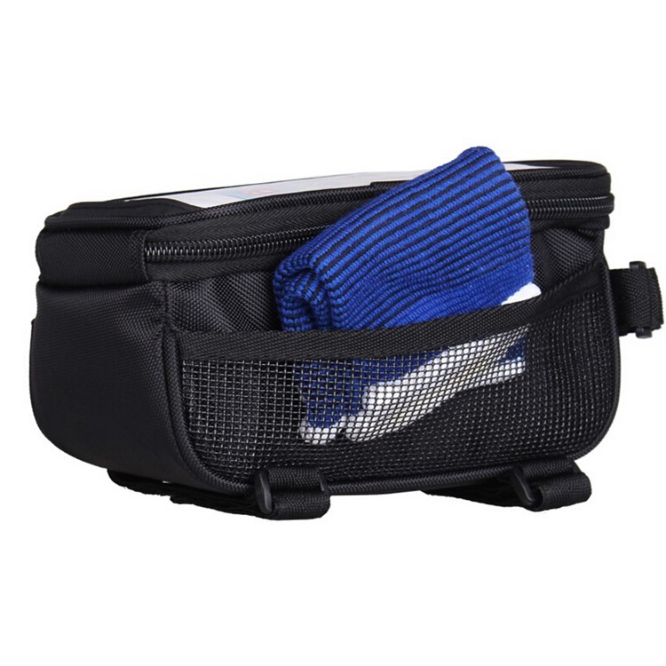 B-SOUL Cycling Bag Bicycle Front Top Tube Bag Case Waterproof with Touch Screen - Blue-7