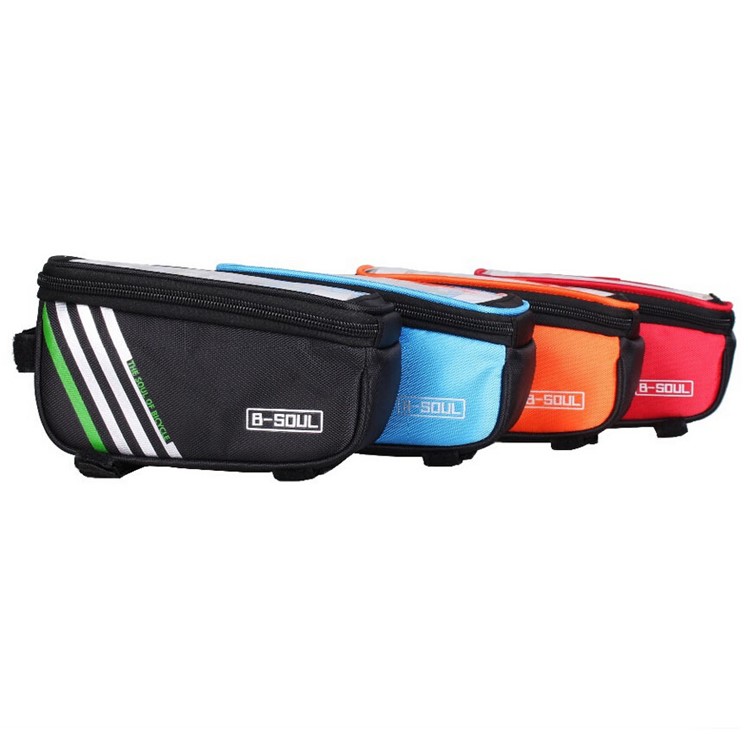 B-SOUL Cycling Bag Bicycle Front Top Tube Bag Case Waterproof with Touch Screen - Blue-8