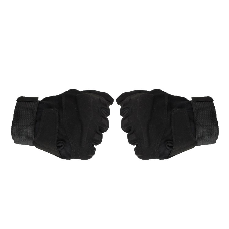 Durable Full Finger Protective Gloves for Outdoor Tactile Cycling - Black / M Size-4