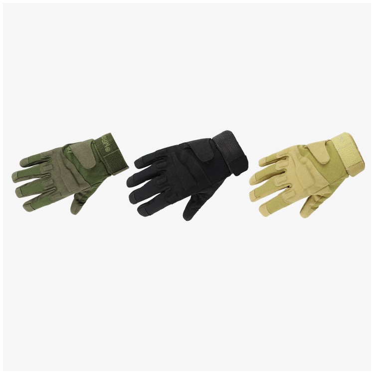 Durable Full Finger Protective Gloves for Outdoor Tactile Cycling - Black / M Size-5