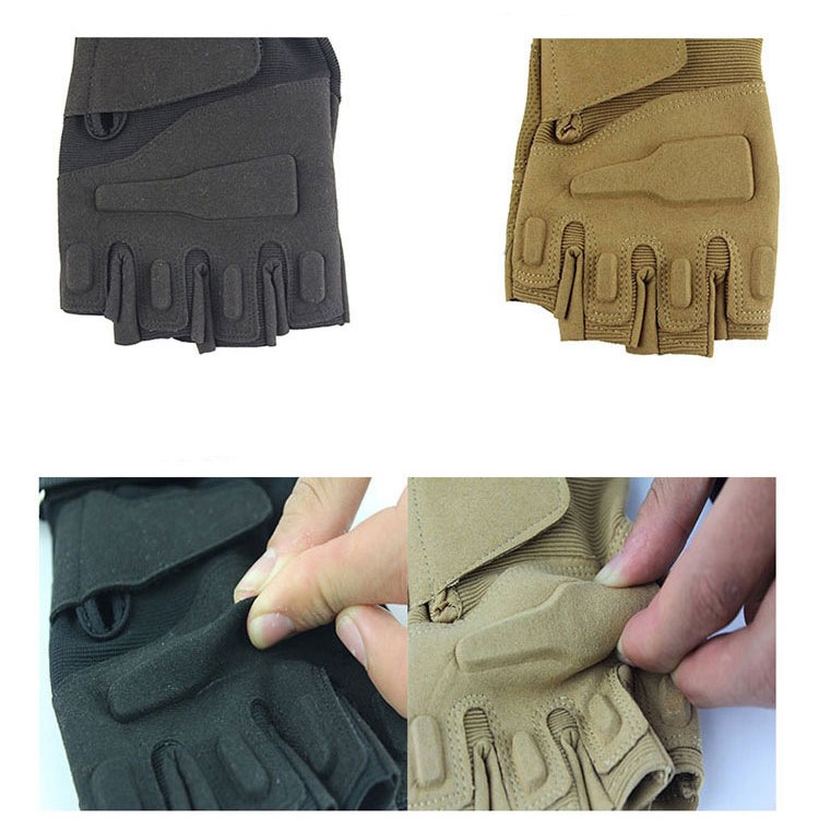 Durable Full Finger Protective Gloves for Outdoor Tactile Cycling - Black / M Size-6