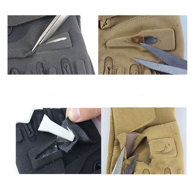 Durable Full Finger Protective Gloves for Outdoor Tactile Cycling - Black / M Size-7