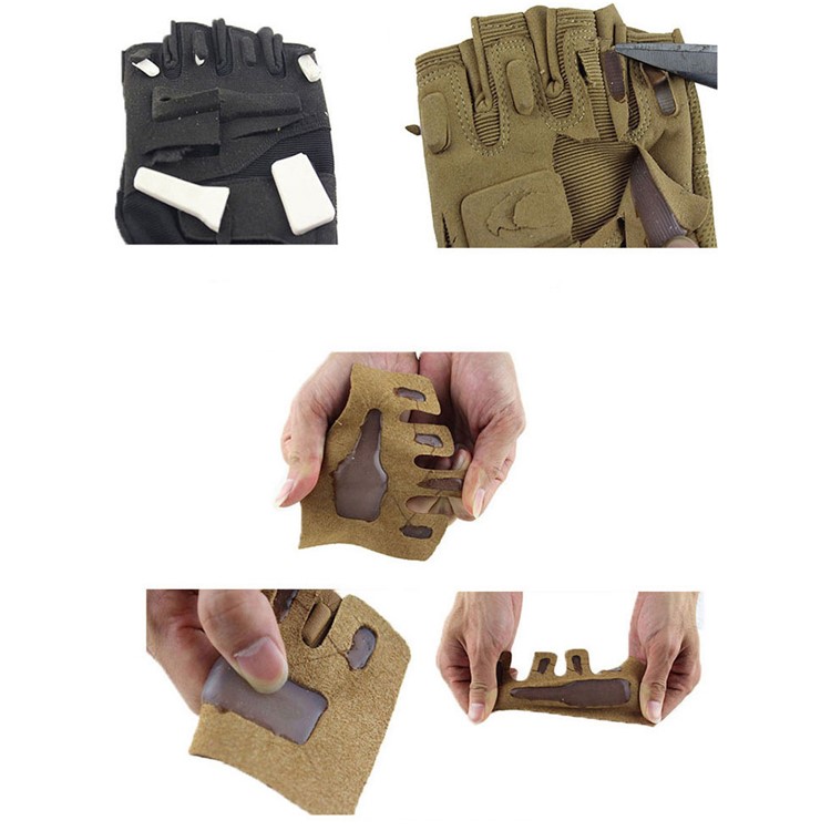 Durable Full Finger Protective Gloves for Outdoor Tactile Cycling - Black / M Size-8
