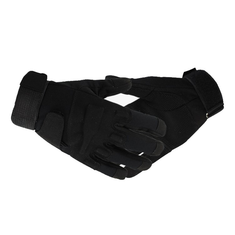 Outdoor Full Finger Protective Gloves for Tactile Cycling - Black / XL Size-1